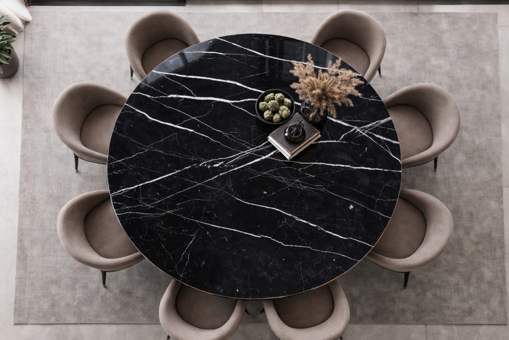 Table Ronde Marbre Noir - image principale